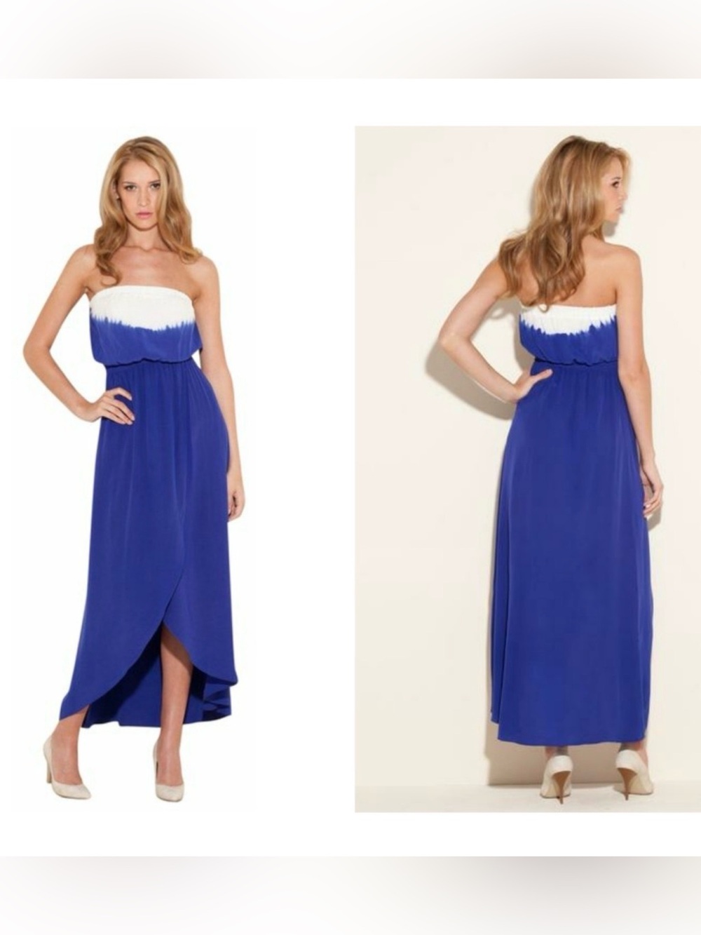 Calvin Klein Royal Blue strapless Maxi Dress